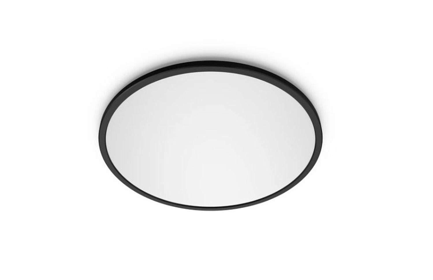 Plafondlamp - zwart - Ø29,1xH2,4cm - dimbaar - LED - 1x16W - 2200-6500K - afstandsbediening