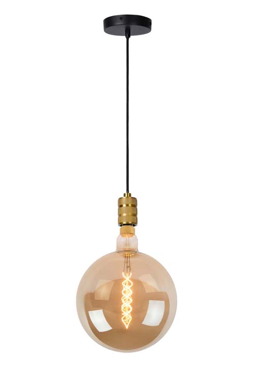 Lucide JOVA - Hanglamp - Ø 12 cm - 1xE27 - Mat Goud / Messing
