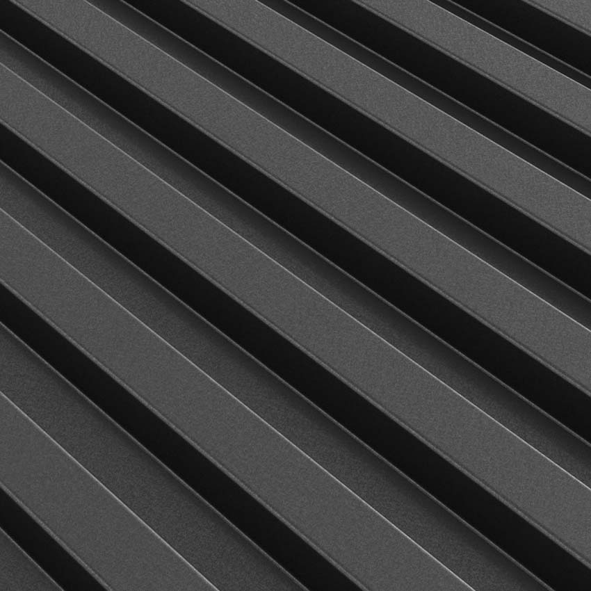 Gevelpaneel Line up outdoor metaal grafietgrijs 36x300cm