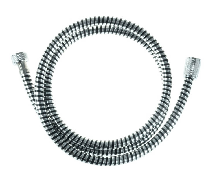 Doucheslang 150cm chroom-wit kunststof