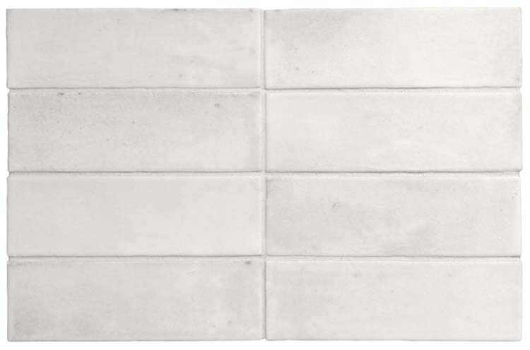 Carrelage de sol et mural Nono rectangulaire blanc mat 5x15cm