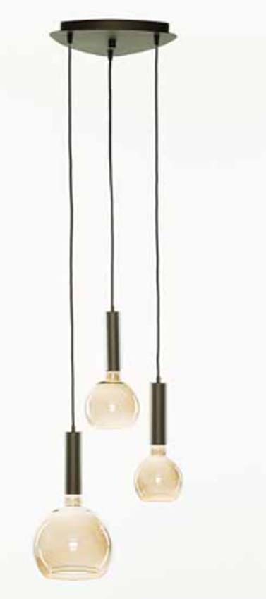 Suspension - Bronze - Ø45x125cm - Dimmable - E27 - 3x60W