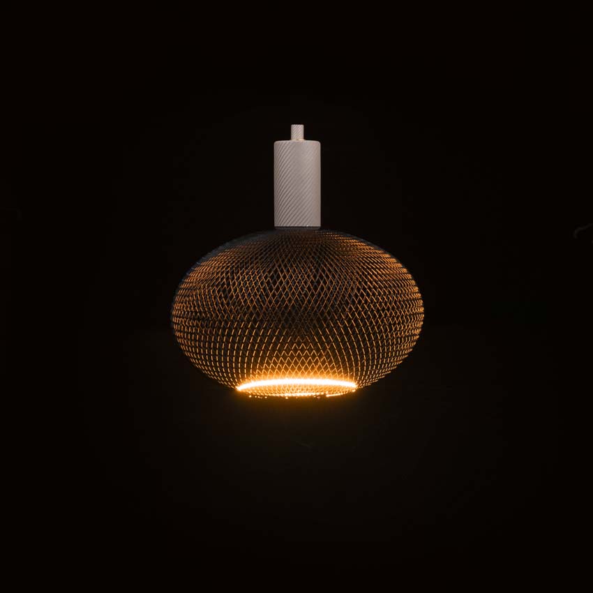 LED lamp floating Cage - E27 - zwart - 30cm - dimbaar - 6W - 330lm - 2200K - ovaal