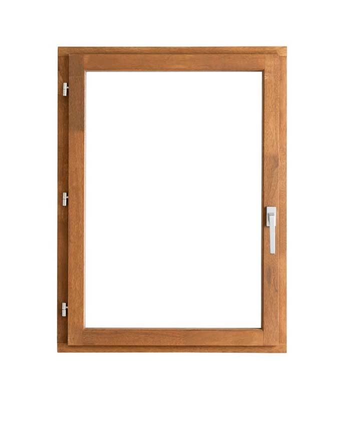 Fenêtre tournante à 1 vantail Trae bois Meranti 55mm naturel L1000xH1400mm ouvrant à gauche