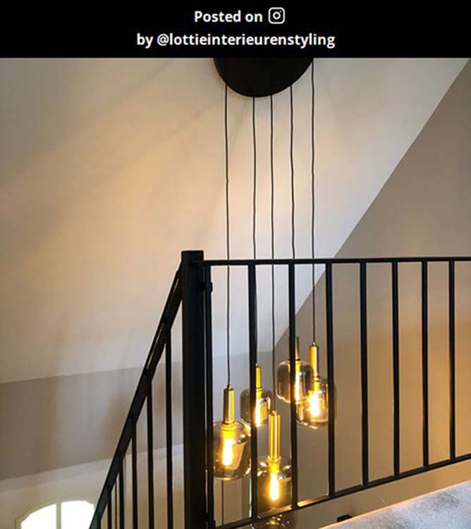 Hanglamp - fumé - Ø66cm - 5xE27 - 40W