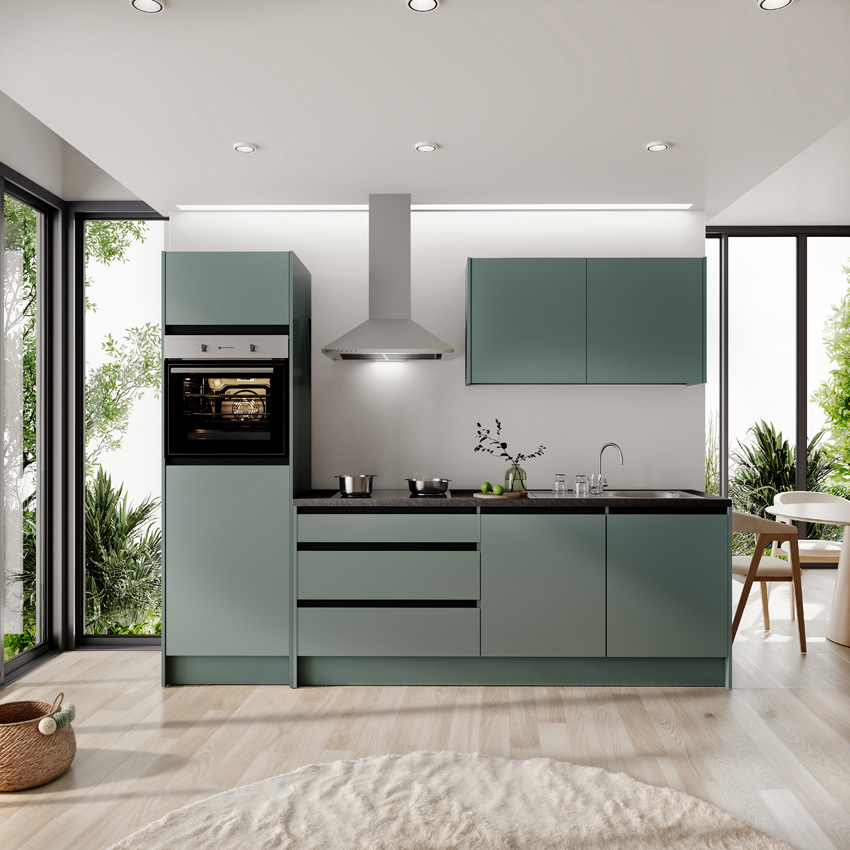 Keuken Berlin groen 273cm - zonder toestellen
