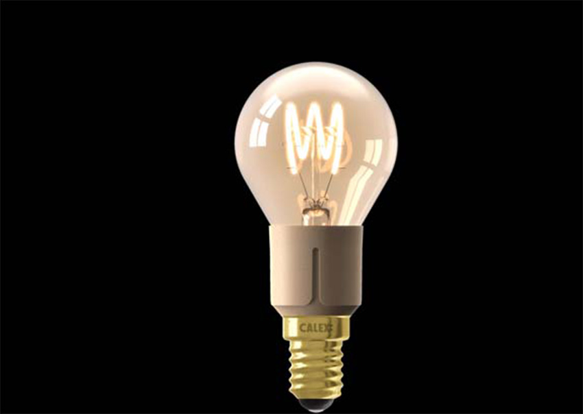 Lampe LED - Doré - Ø4,5x10cm - Dimmable 3 niveaux - E14 - 1x4W - 265lm - 2100K - 1 pièce