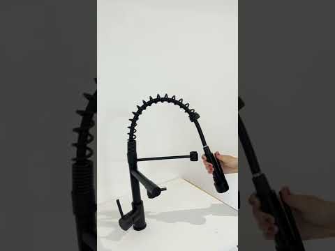 Robinet de cuisine Simba noir mat avec bec extractible