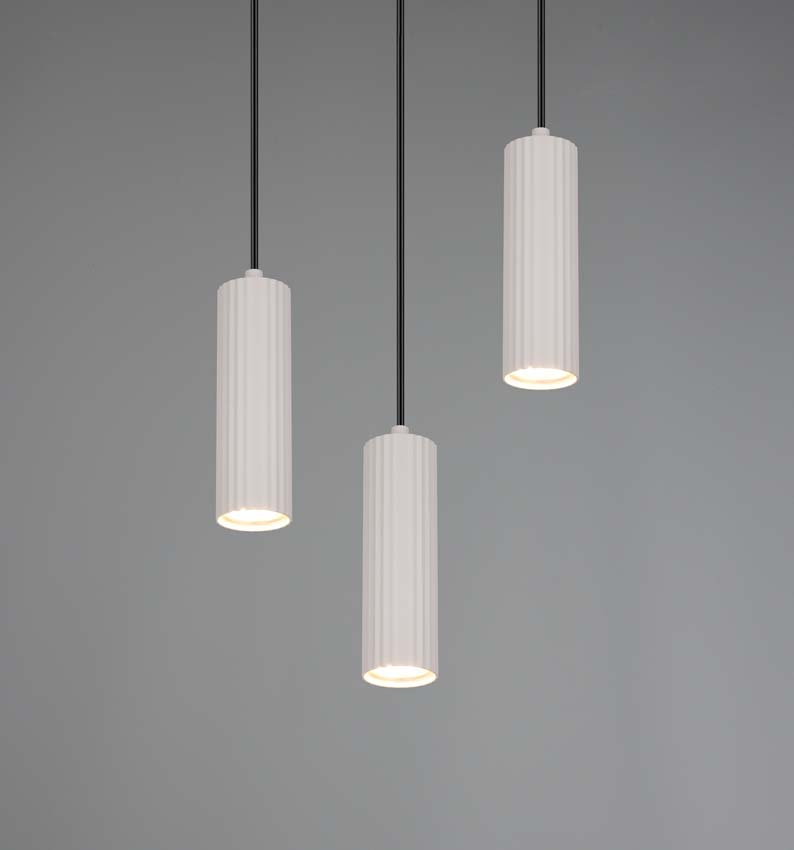 Suspension - Gris - Ø28cm - Dimmable - GU10 - 3x10W