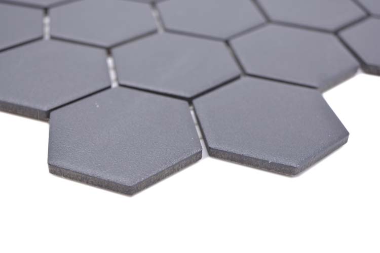 Mosaïque Hexagon noir mat 32,5x28,1cm