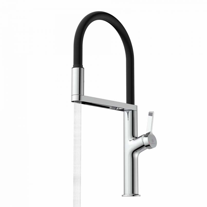 Keukenkraan Wasserwerk WK 2 chroom met uittrekbare uitloop