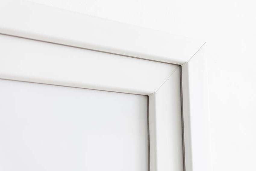 Porte extérieure Lumeo PVC vitrage mat blanc 1100x2100mm droite