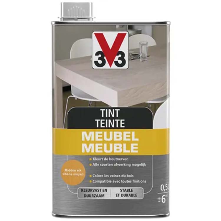 V33 meubeltint deco mat midden eik 0,5L