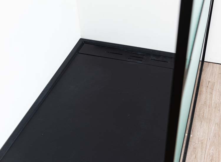 Receveur de douche Moana SMC noir mat aspect ardoise 160x90cm