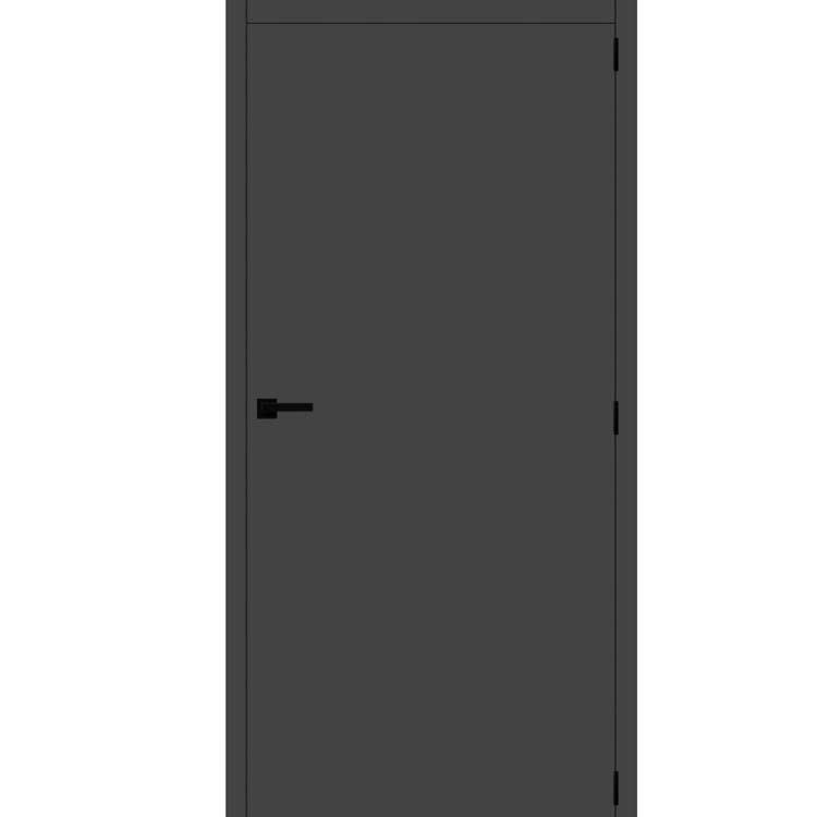 Porte intérieure complète Graphite grise 201,5x68cm structure alvéolaire réversible + châssis 16,5cm