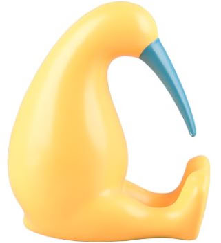 Beeld vogel kiwi geel 18,5cm