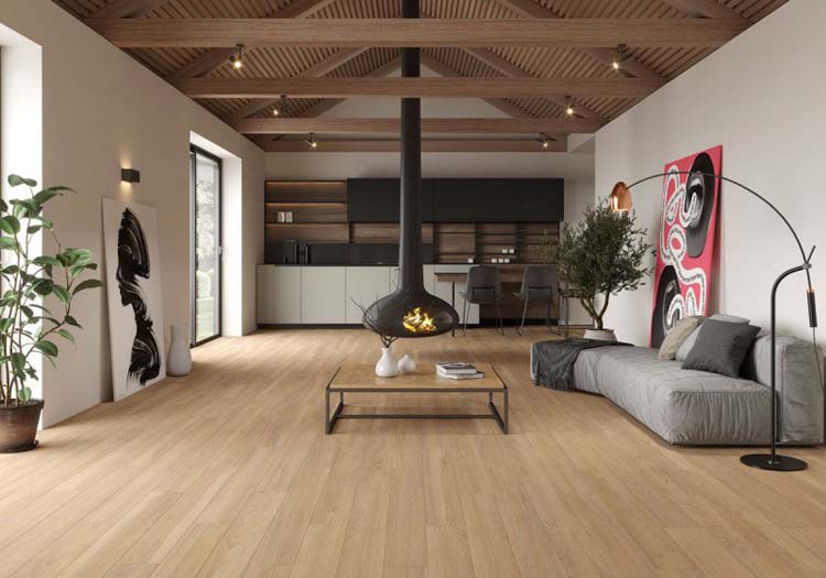 Carrelage imitation parquet Mellowwood beige 20x120cm