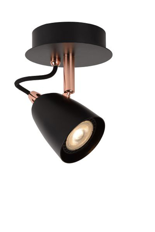 Plafondspot - Ø 10 cm - LED Dimb. - GU10 - 1x5W 3000K - Koper