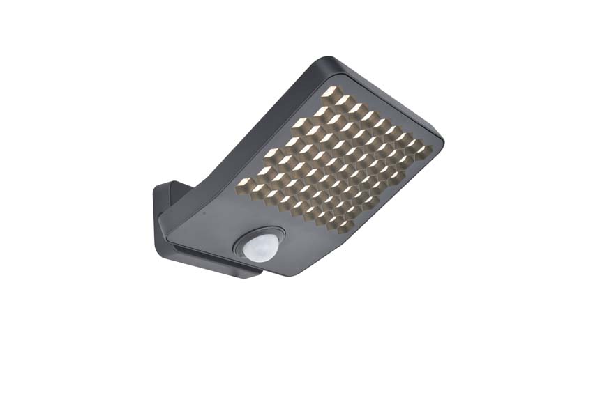LED straler buiten Nia - grijs - 24W - 4000K - IP54 - met bewegingssensor