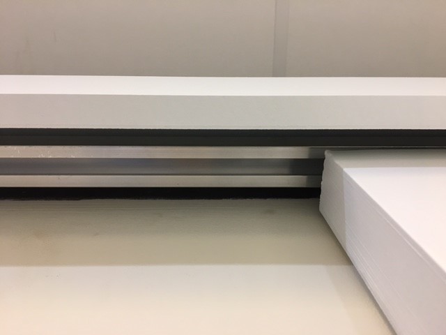 Complete enkele schilder schuifdeur Albero 93x211,5cm + rail + afdekplaat wit