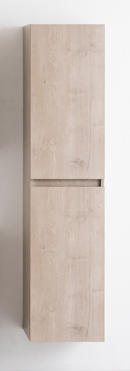 Badkamermeubel Tony eik hangend met dubbele wastafel mat wit 120cm