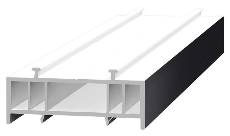 Profilé d'élargissement antracite-blanc 24mm 2M