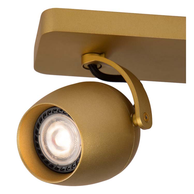 Plafondspot - LED Dim to warm - GU10 - 2x5W 2200K/3000K - Mat Goud / Messing