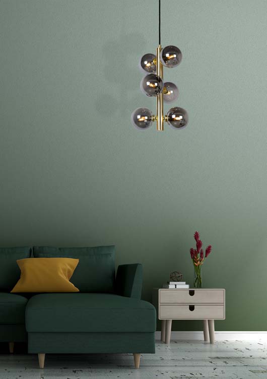 Lucide TYCHO - Hanglamp - Ø 25,5 cm - G9 - Mat Goud