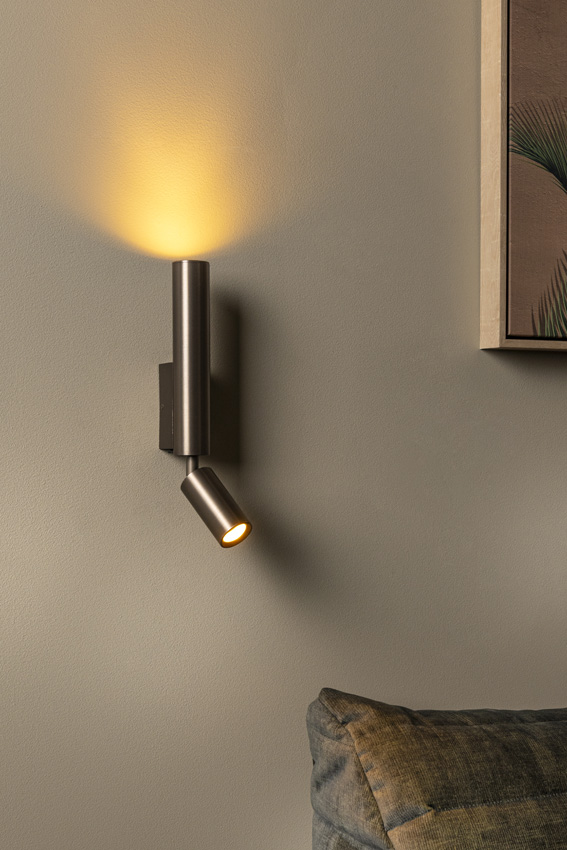 Lucide Essential Otimo - Wandspot/wandlamp - 2xGU10 (MR16) - Koffie