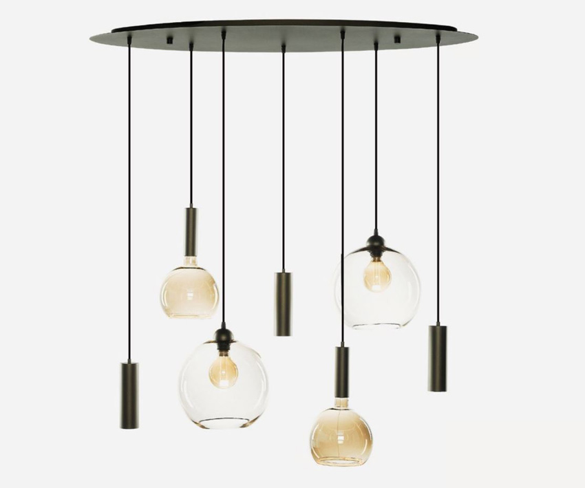 Suspension - bronze - 120x35x125cm - dimmable - E27/GU10