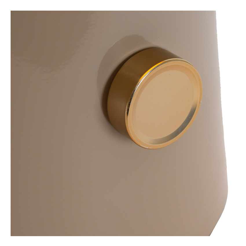 Lucide Vibes Barone - Tafellamp - Ø38cm - 1xE27 - Taupe