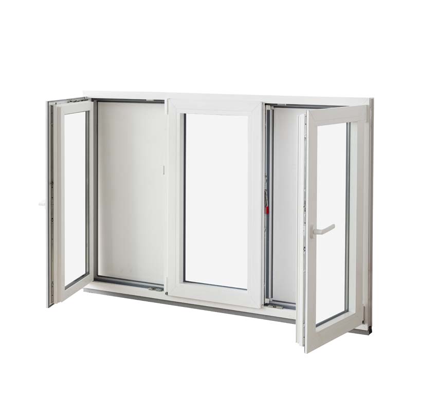 3-VL draaikiepraam pvc Deceuninck Elegant Inf. wit/wit B1800xH1200 mm