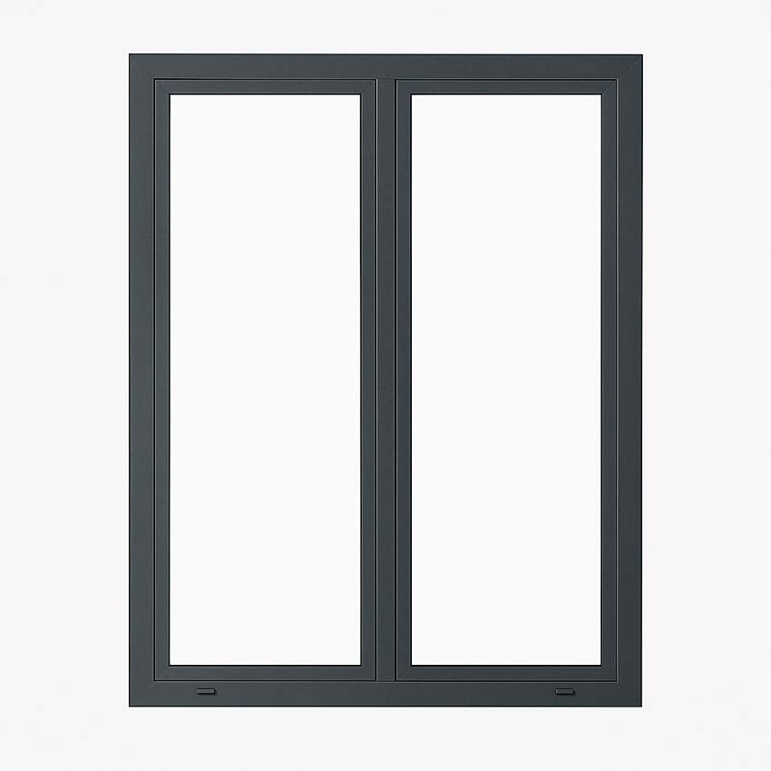 Châssis fixe+imposte G atérale pvc Deceuninck Elegant Infinity anthra