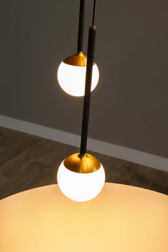 Lucide Premium Calina - Hanglamp - Ø41,9cm - LED Dimbaar - CCT - 5x7,4W 2200K/3300K - Zwart
