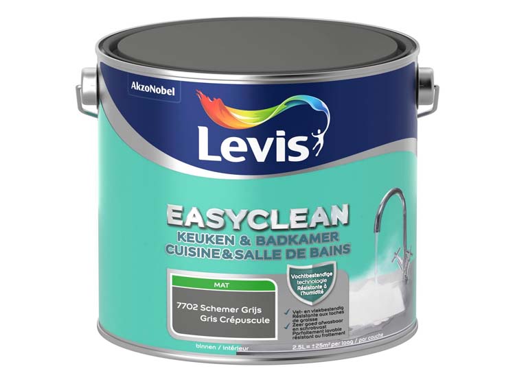 Levis Easyclean keuken & badkamer schemer grijs 2,5L