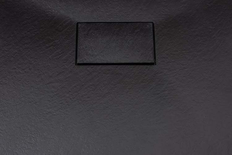 Receveur de douche Moby SMC noir aspect ardoise 90x90cm