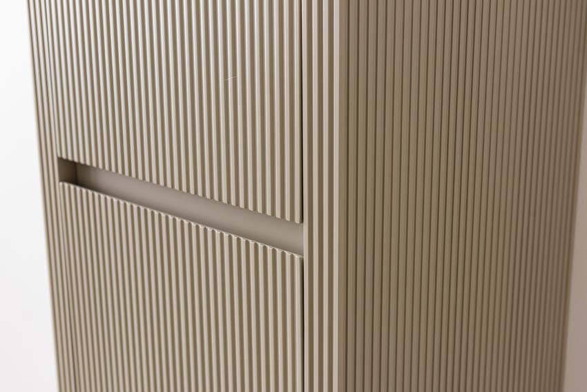 Armoire colonne Amelia gris fumé suspendue 170x40x35cm