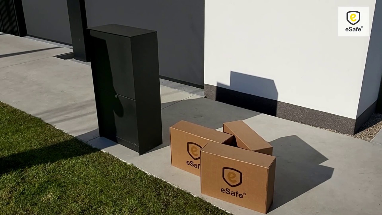 Pakketbrievenbus eSafe Dropbox Medium Back zwart Pakketbrievenbus eSafe Dropbox Medium Back zwart