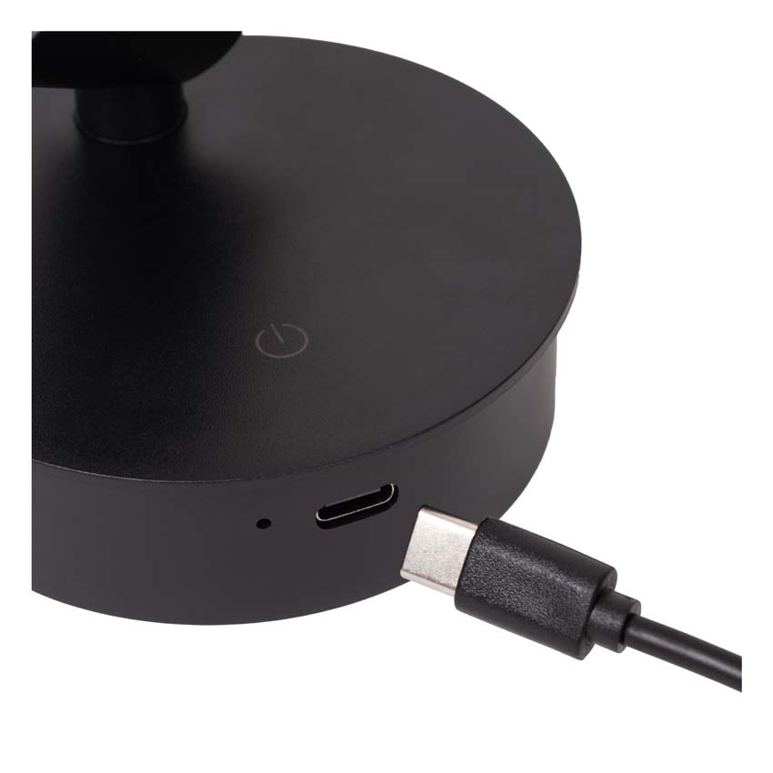 Oplaadbare wandspot Rune - zwart - Ø8,1cm - LED Dimbaar - 1x2W - 2700K/4000K - magnetisch