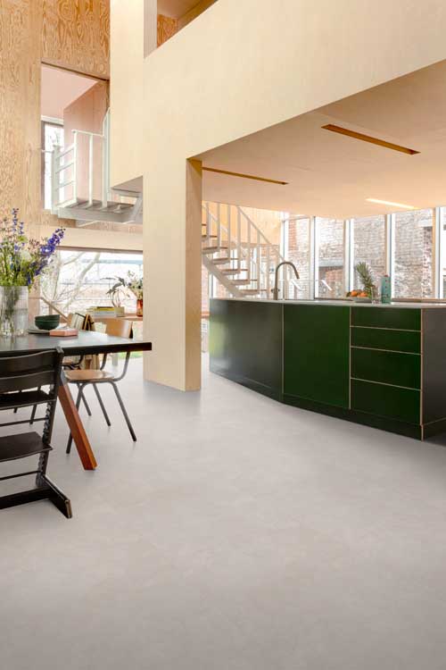 Sol vinyle Floorify Pebble Beach dalle 4,5mm gris 90x60cm