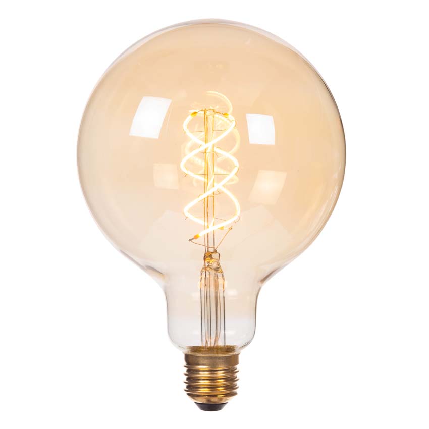 Lucide ST64 - Filament lamp - Ø6,4cm - LED 3 StepDimbaar (Memory) - E27 - 1x4,9W 2200K - Amber