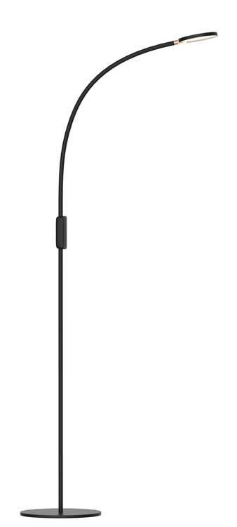 Vloerlamp gebogen LED Zwart 4,3W 580LM 5-staps Dimbaar