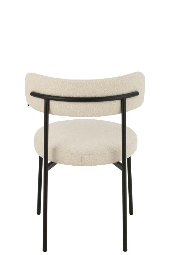 Stoel Boucle wit 51x52x77cm Stoel Boucle wit 51x52x77cm