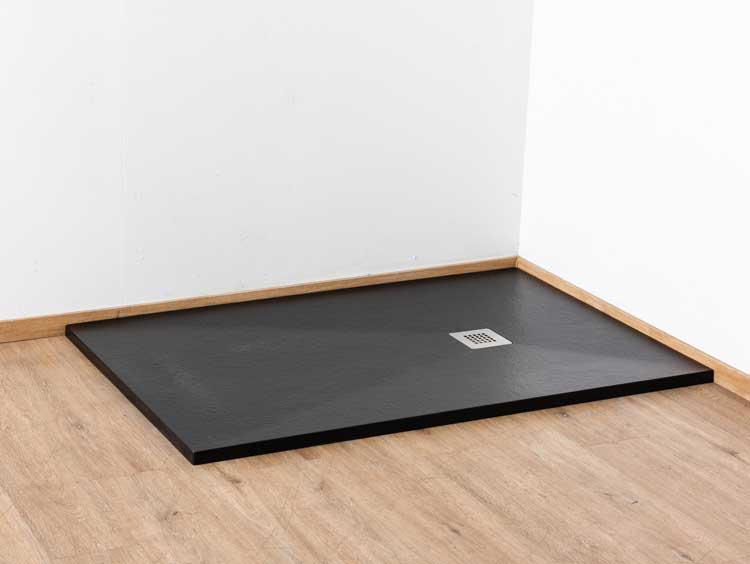 Receveur de douche Minimalism composite avec gelcoat noir 140x90cm