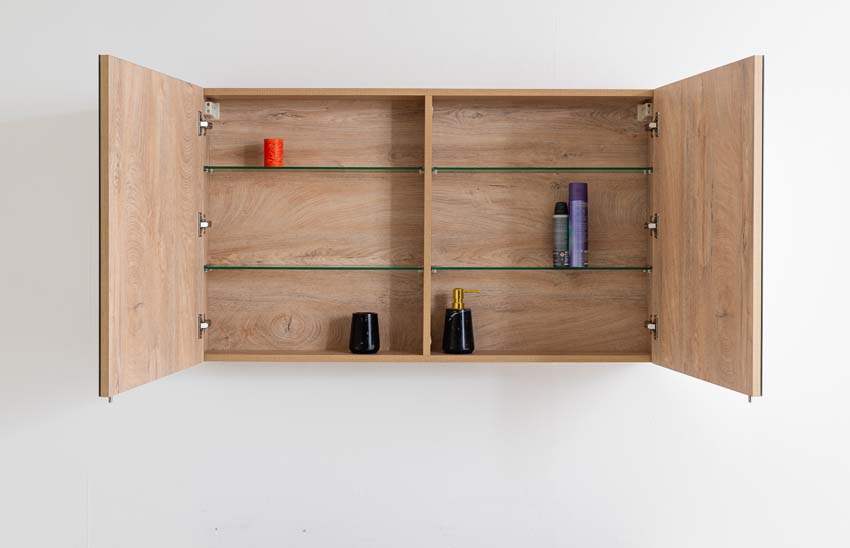 Armoire à glace Tibo/Tony chêne méditerranéen 90x70cm