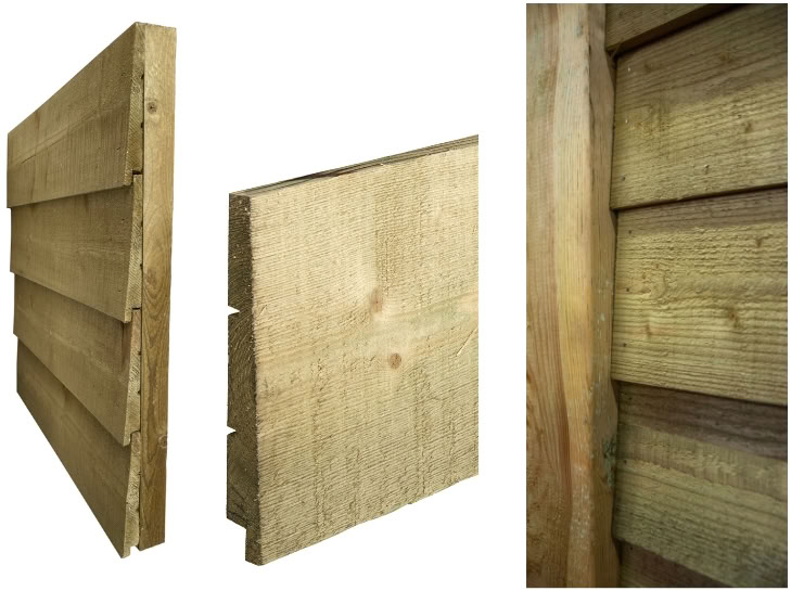 Tuinstudio Hunt L sparrenhout naturel 700x300x340cm dubbele deur