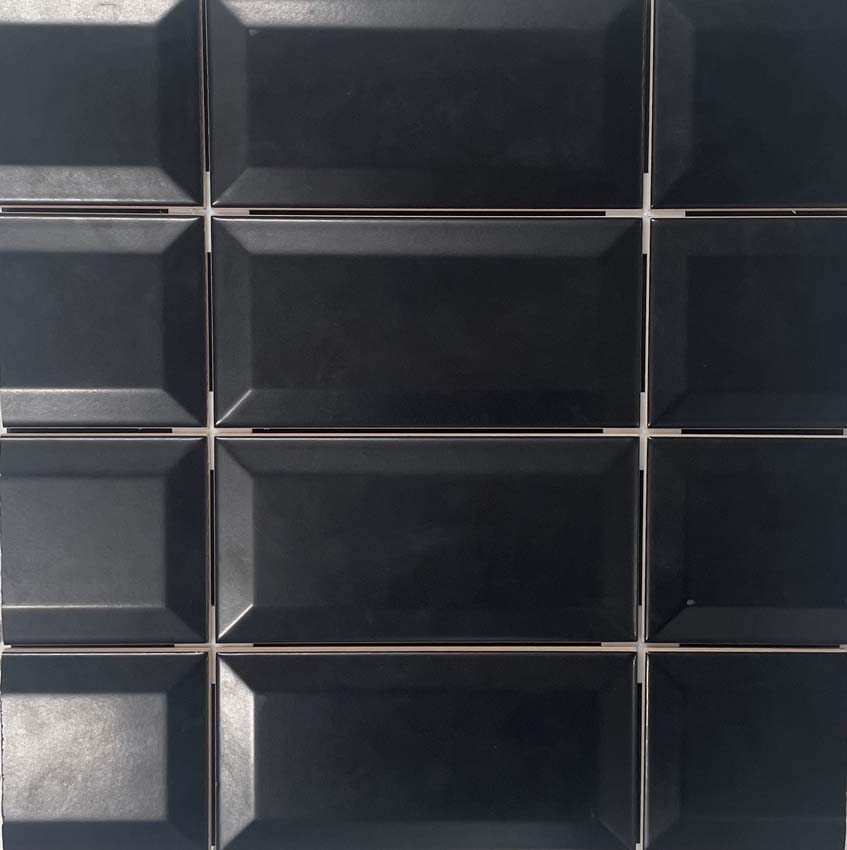 Wandtegel Metro mat zwart 7,5x15cm