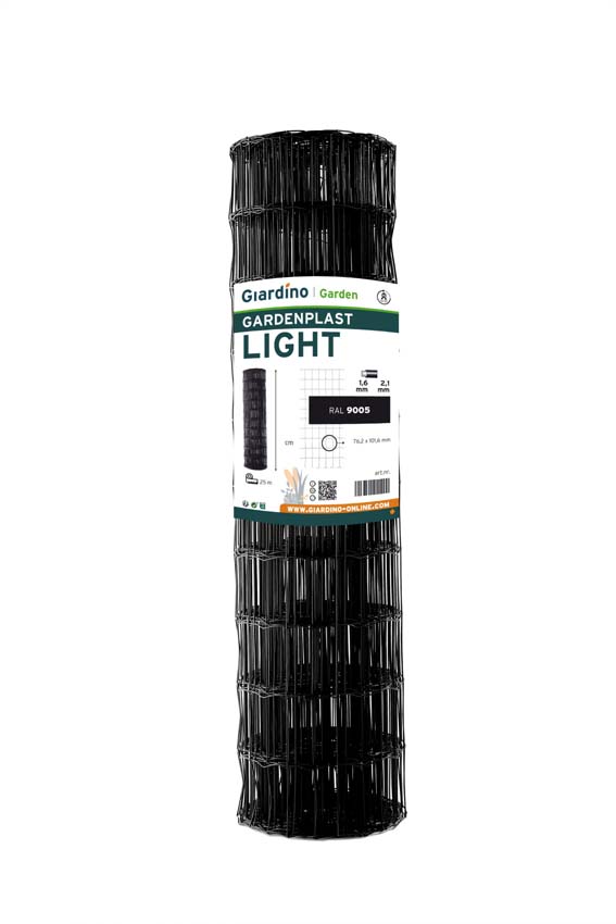 Tuindraad Gardenplast Light zwart 25m x 1,22m