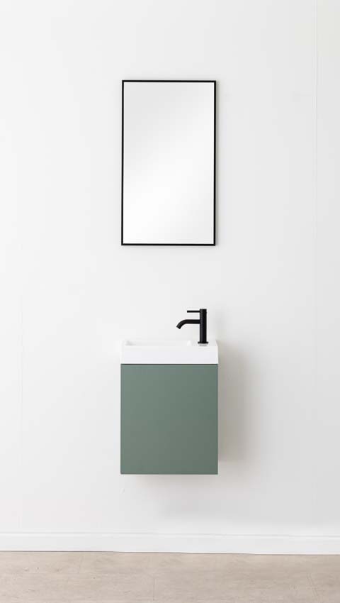 Toiletmeubel Dotan Eucalyptus wastafel glanzend witx40x22cm