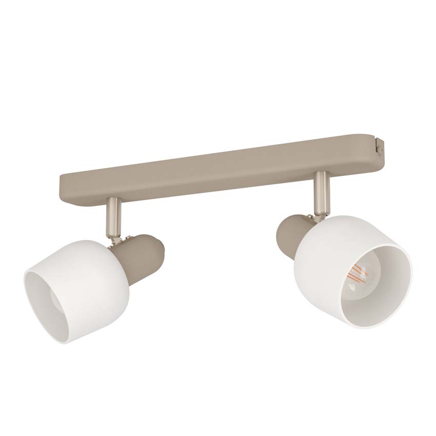 Spot en saillie - Sable - 30x12,5x15cm - Dimmable - E14 - 2x40W